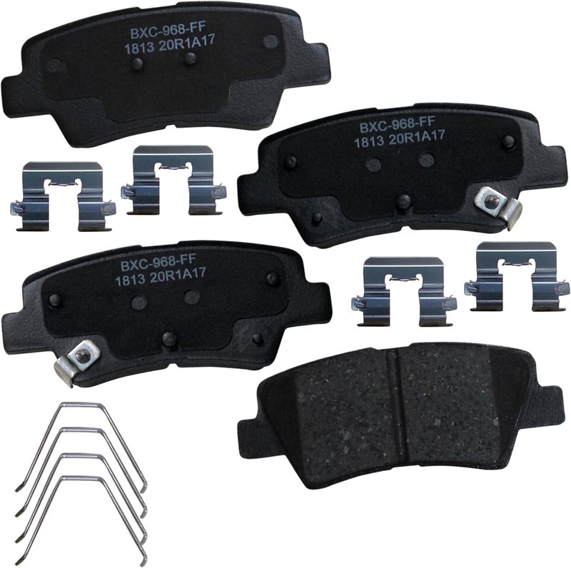 Bendix Premium SBC1813 Ceramic Rear Brake Pads for Select Models Hyundai Elantra GT, Kona, Kona Electric, Sonata, Veloster, Kia Forte, Forte5, Forte Koup, Optima, Rondo, Soul, Soul EV - Image 1